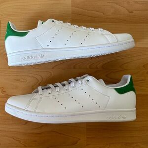 NWT! adidas Originals Stan Smith Sneaker in White/Green / Size Men’s Size 10.5